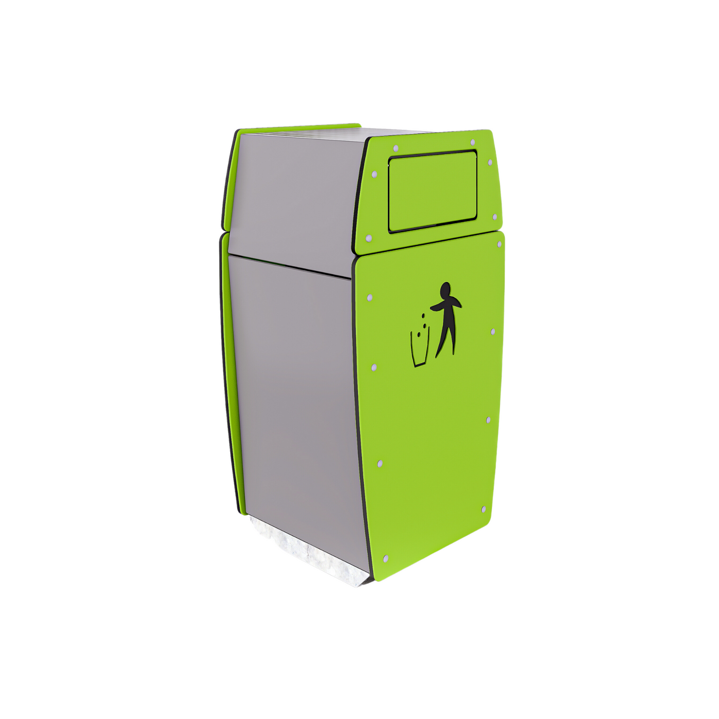 Closed Jazz Waste Management Bin with one container