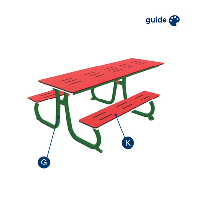 Table accessible adaptée aux fauteuils roulants