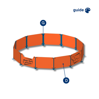 Gaga Ball Pit, 8 players, 15'8"