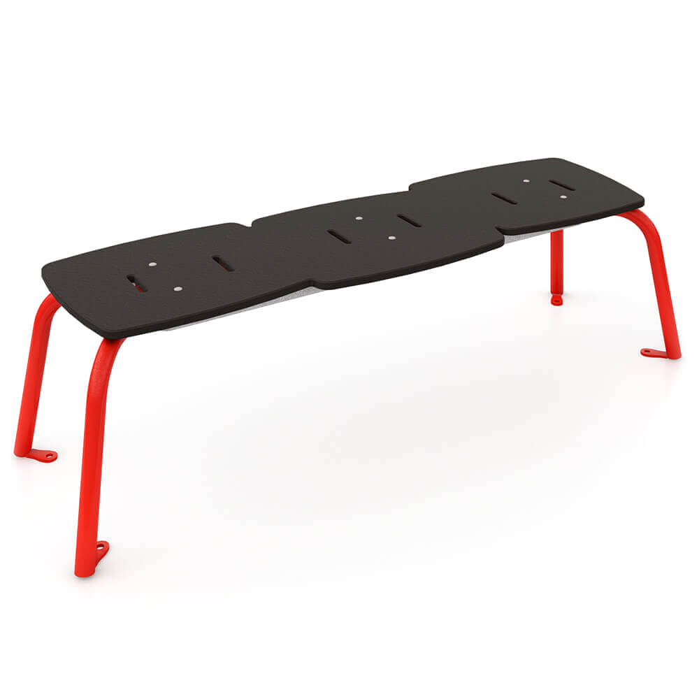 3-Seater Backless Jazz Bench with 4 legs